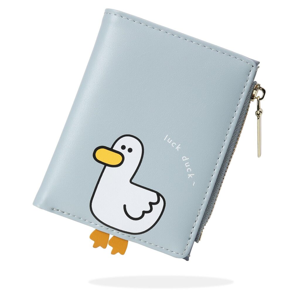 6201 Cute Wallets  Leather Bifold Small Wallet with Zipper Coin Purse